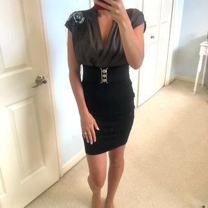 🖤Gray/black dress with detachable belt🖤